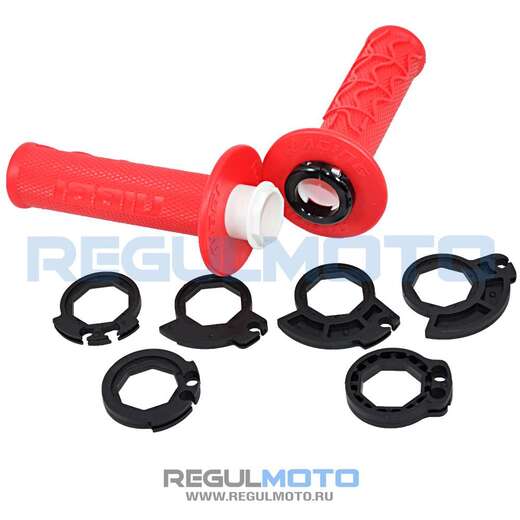 Ручки руля (грипсы) NIBBI Racing "Lock-on" (Красный) pitbikemarket.ru