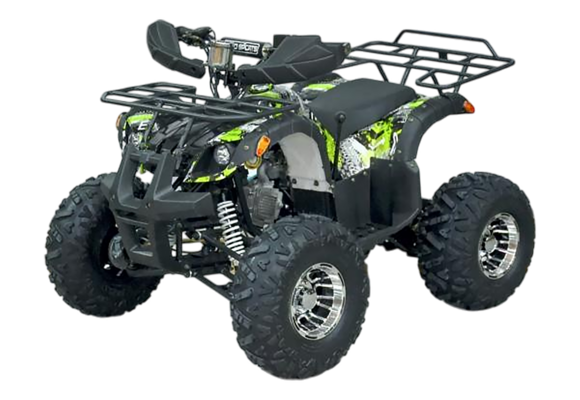 Квадроцикл Grizzly 125 черно-зеленый камуфляж (Без ПСМ) pitbikemarket.ru