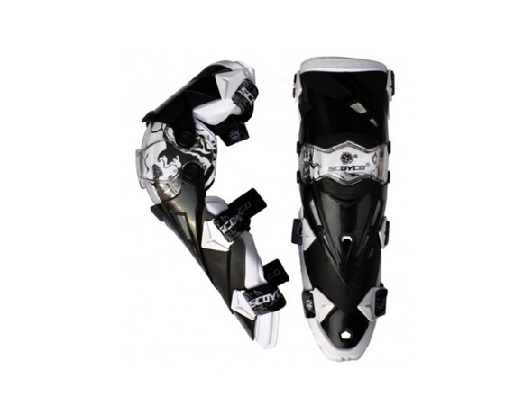 Наколенники шарнирные Scoyco K12 белые pitbikemarket.ru