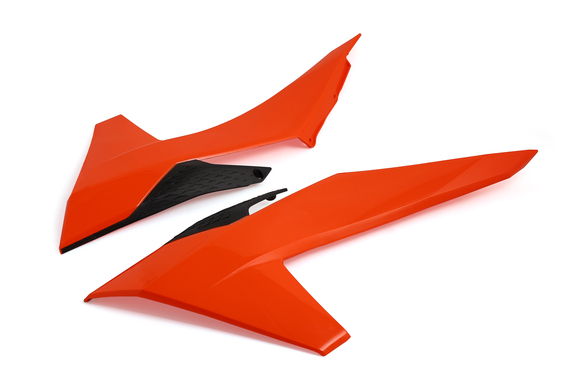 Боковые обтекатели передние (комплект) на эндуро КТМ 24г. (рама К10) оранжевые pitbikemarket.ru