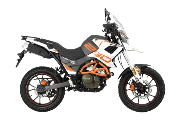 Мотоцикл турэндуро ROCKOT HOUND 250 2.0 (белый/оранжевый, ЭПТС) pitbikemarket.ru