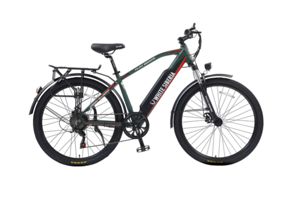 Электровелосипед WHITE SIBERIA CAMRY ALLROAD 500W (матовый зеленый) pitbikemarket.ru